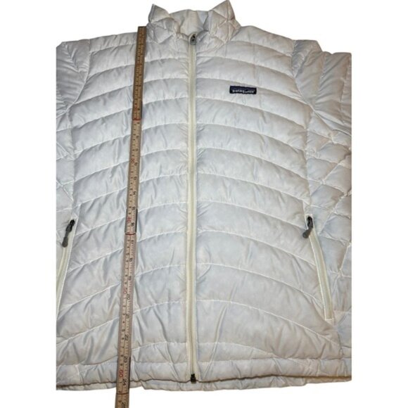 Patagonia Womens L Goose Down Insulated Jacket Lightweight Puffer Coat White - Picture 10 of 10